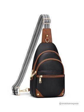 Anti Theft Crossbody Bag Faux Leather RFID Travel Sling Purse